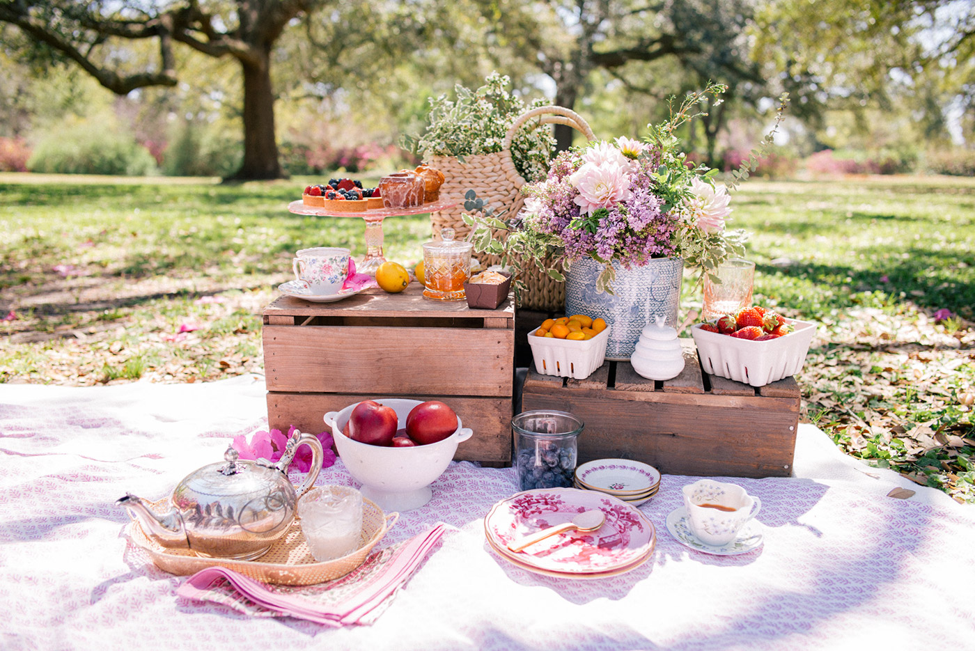 A very British picnic στον υπέροχο κήπο του Πύργου Πετρέζα